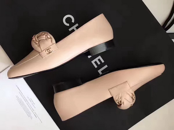 Chanel Loafers Pink Suede Kidskin For Sale