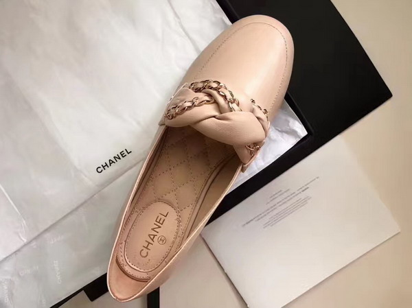 Chanel Loafers Pink Suede Kidskin For Sale