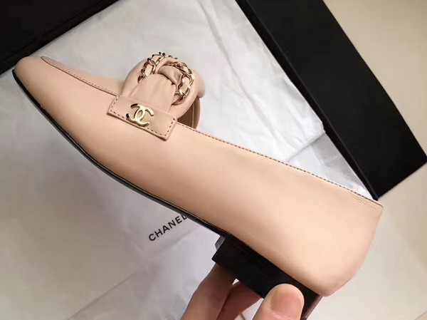 Chanel Loafers Pink Suede Kidskin For Sale