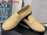 Chanel Loafers Shiny Calfskin Beige Ref G38048 Replica