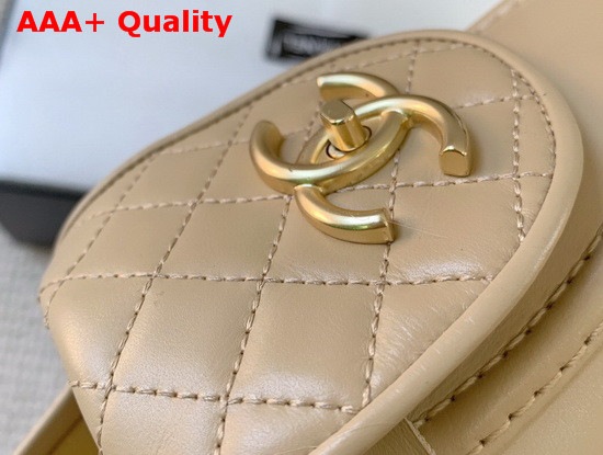 Chanel Loafers in Beige Lambskin Replica