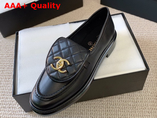 Chanel Loafers in Black Lambskin Replica