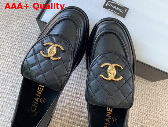 Chanel Loafers in Black Lambskin Replica