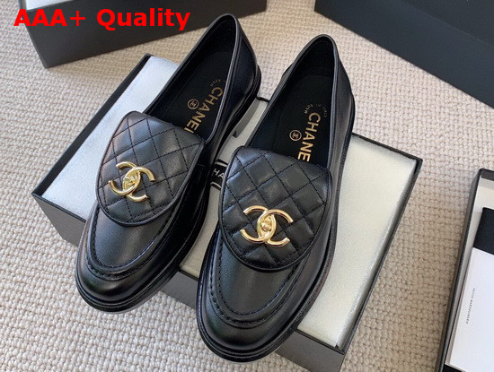 Chanel Loafers in Black Lambskin Replica