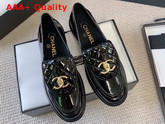 Chanel Loafers in Black Patent Leather Replica