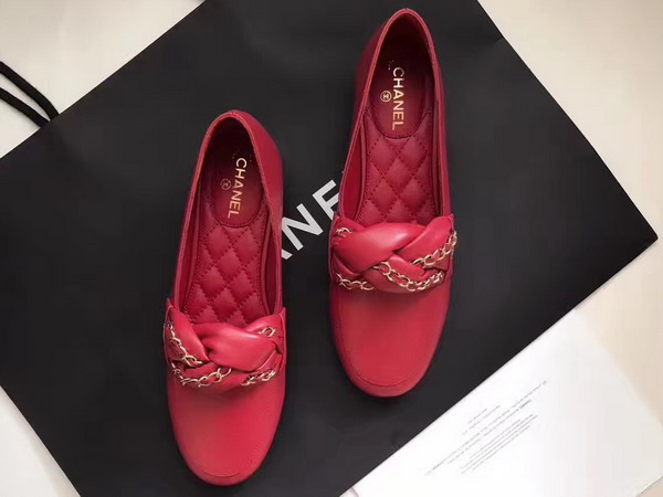 Chanel Loafers in Red Suede Kidskin For Sale