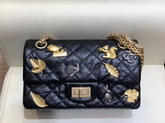 Chanel Lucky Charms Mini Reissue 255 Flap Bag in Black Aged Calfskin