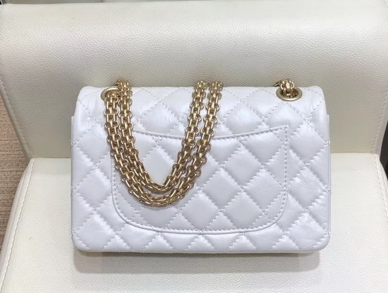 Chanel Lucky Charms Mini Reissue 255 Flap Bag in White Aged Calfskin