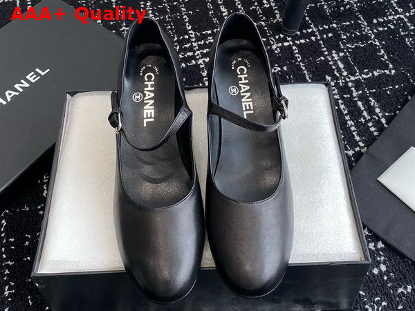 Chanel Mary Janes Black Lambskin Ref G45473 Replica