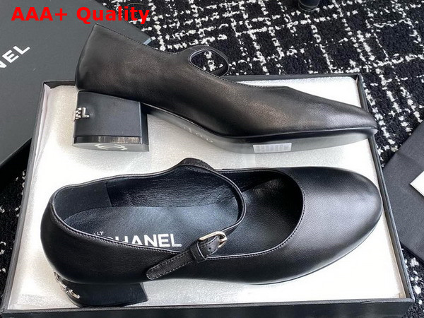 Chanel Mary Janes Black Lambskin Ref G45473 Replica