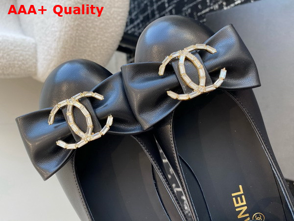 Chanel Mary Janes Black Lambskin Strass and Metal Ref G46022 Replica