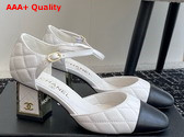 Chanel Mary Janes Black and White Lambskin G45235 Replica