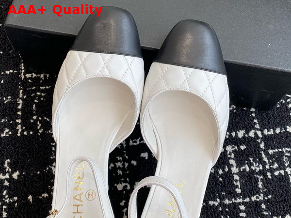 Chanel Mary Janes Black and White Lambskin G45235 Replica