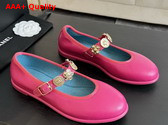 Chanel Mary Janes Bright Pink Lambskin G45778 Replica