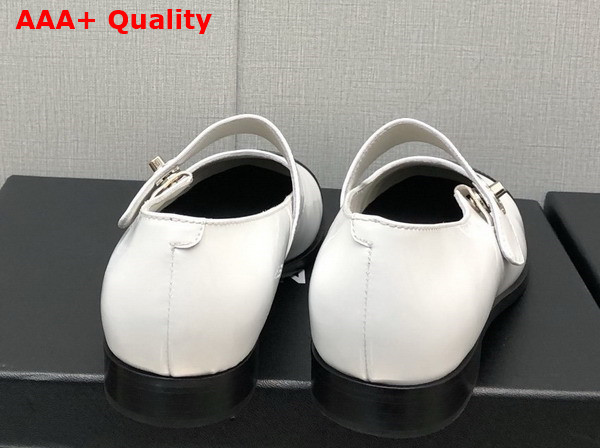 Chanel Mary Janes Calfskin and Patent Calfskin White and Black Ref G45280 Replica