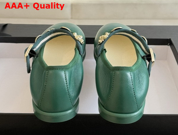 Chanel Mary Janes Green Lambskin G45778 Replica