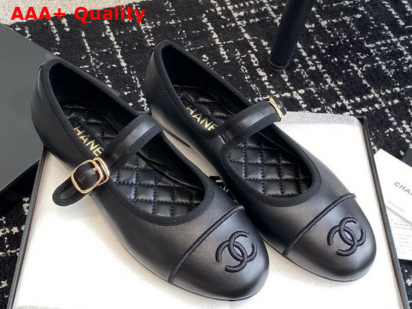 Chanel Mary Janes Lambskin Black G45503 Replica