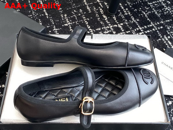 Chanel Mary Janes Lambskin Black G45503 Replica