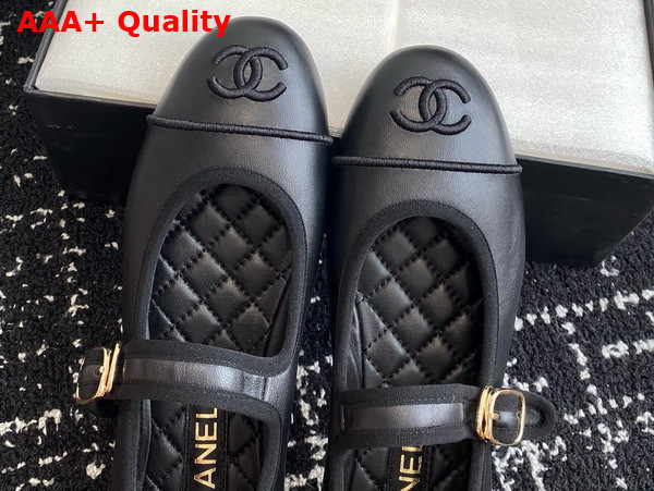 Chanel Mary Janes Lambskin Black G45503 Replica