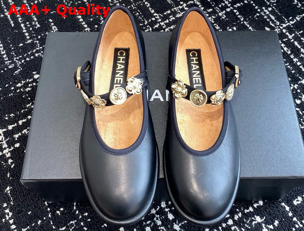 Chanel Mary Janes Lambskin Black G45778 Replica