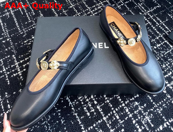 Chanel Mary Janes Lambskin Black G45778 Replica