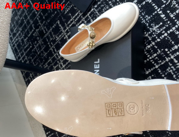 Chanel Mary Janes Lambskin White G45778 Replica