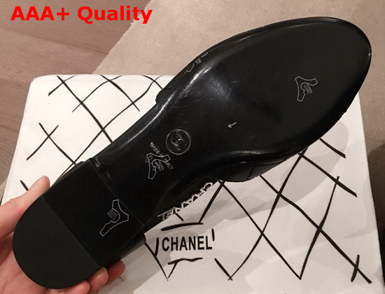 Chanel Mary Janes Lambskin and Grosgrain Black G36048 Replica