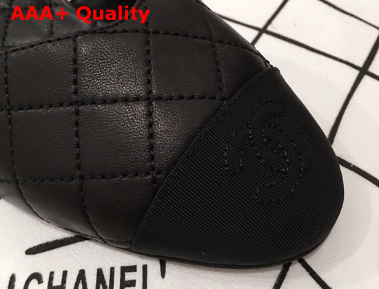 Chanel Mary Janes Lambskin and Grosgrain Black G36048 Replica