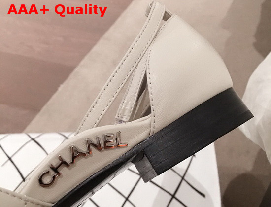 Chanel Mary Janes Lambskin and Grosgrain Light Gray and Black G36048 Replica