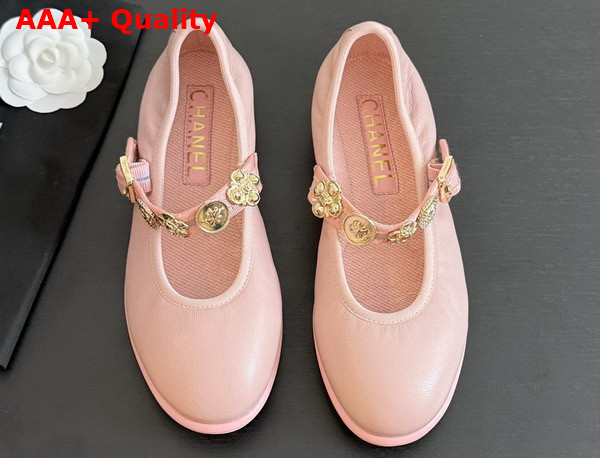 Chanel Mary Janes Light Pink Lambskin G45778 Replica