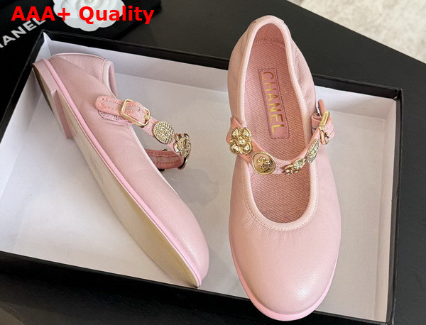 Chanel Mary Janes Light Pink Lambskin G45778 Replica