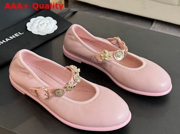 Chanel Mary Janes Light Pink Lambskin G45778 Replica