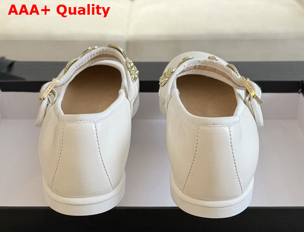 Chanel Mary Janes White Lambskin G45778 Replica