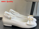 Chanel Mary Janes White Lambskin Strass and Metal Ref G46022 Replica