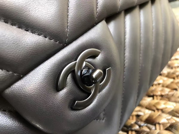 Chanel Maxi Flap Bag Chevron Lambskin So Black For Sale