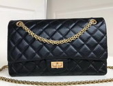 Chanel Maxi Flap Bag in Black Crackle Calfskin with Gold Hardware