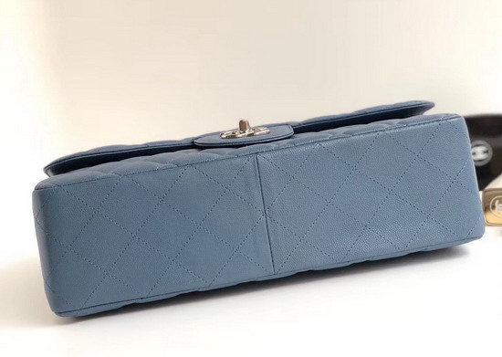 Chanel Maxi Flap Bag in Sky Blue Grained Calfskin