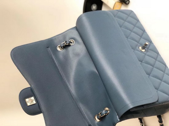 Chanel Maxi Flap Bag in Sky Blue Grained Calfskin