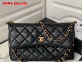 Chanel Maxi Hobo Bag in Black Lambskin AS4777 Replica