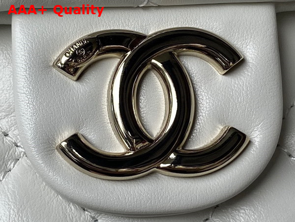 Chanel Maxi Hobo Bag in White Calfskin with Gold Tone Metal AS4339 Replica