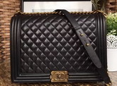 Chanel Maxi Le Boy Black Lambskin Gold Hardware For Sale