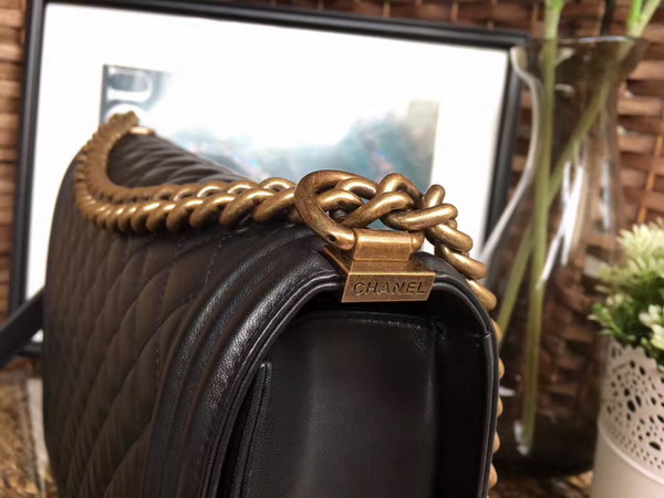 Chanel Maxi Le Boy Black Lambskin Gold Hardware For Sale