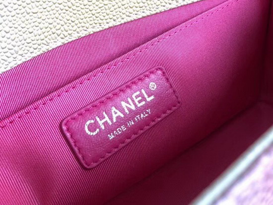 Chanel Medium Boy Chanel Flap Bag Multicolor Grained Calfskin