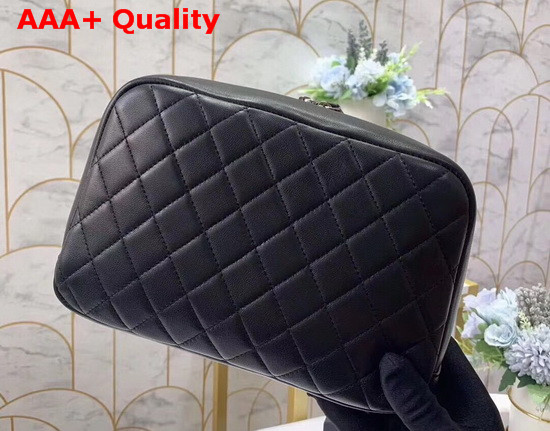 Chanel Medium Cosmetic Purse in Black Lambskin Replica