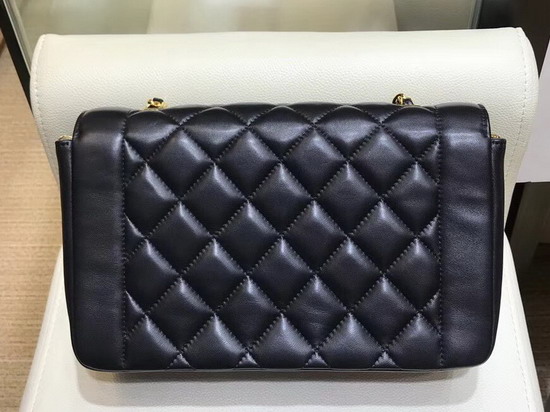 Chanel Medium Flap Bag in Black with Gold Hardware Quilted Lambskin