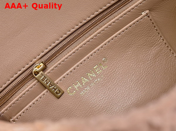 Chanel Medium Flap Bag in Light Pink Shearling Lambskin Replica