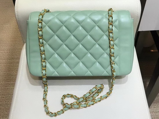 Chanel Medium Flap Bag in Turquoise with Gold Hardware Quilted Lambskin