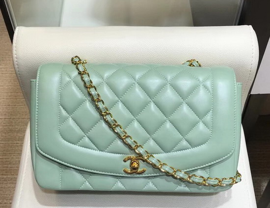 Chanel Medium Flap Bag in Turquoise with Gold Hardware Quilted Lambskin