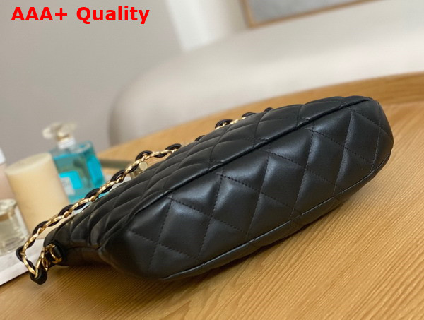 Chanel Medium Hobo Handbag in Black Lambskin Replica