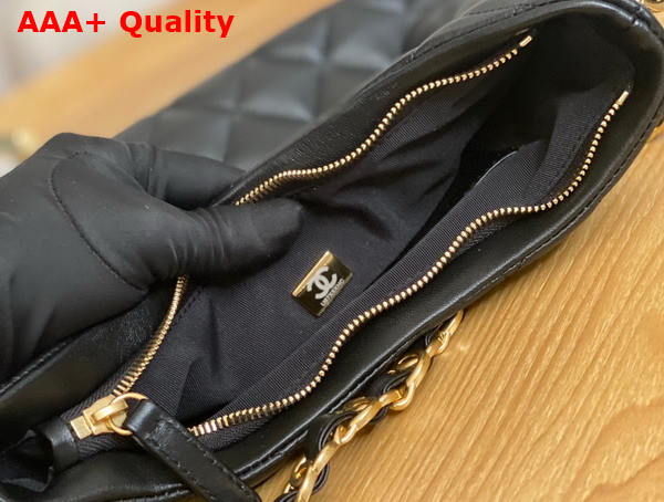 Chanel Medium Hobo Handbag in Black Lambskin Replica